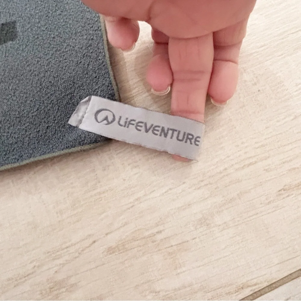 LIFEVENTURE Gray Soft Microfiber Travel Towel Lightweight Quick Dry 48” X 30”